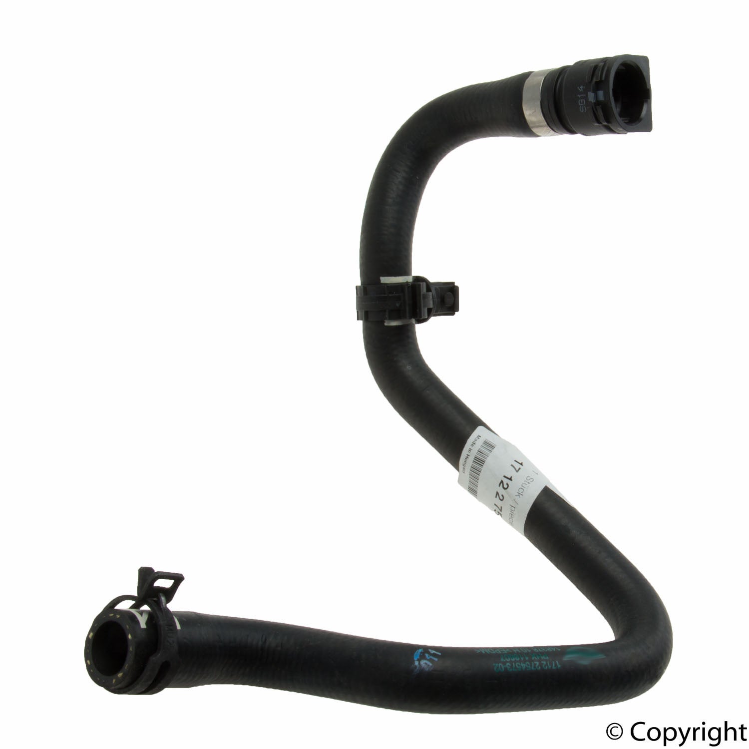 Front View of Engine Coolant Reservoir Hose GENUINE 17122754573