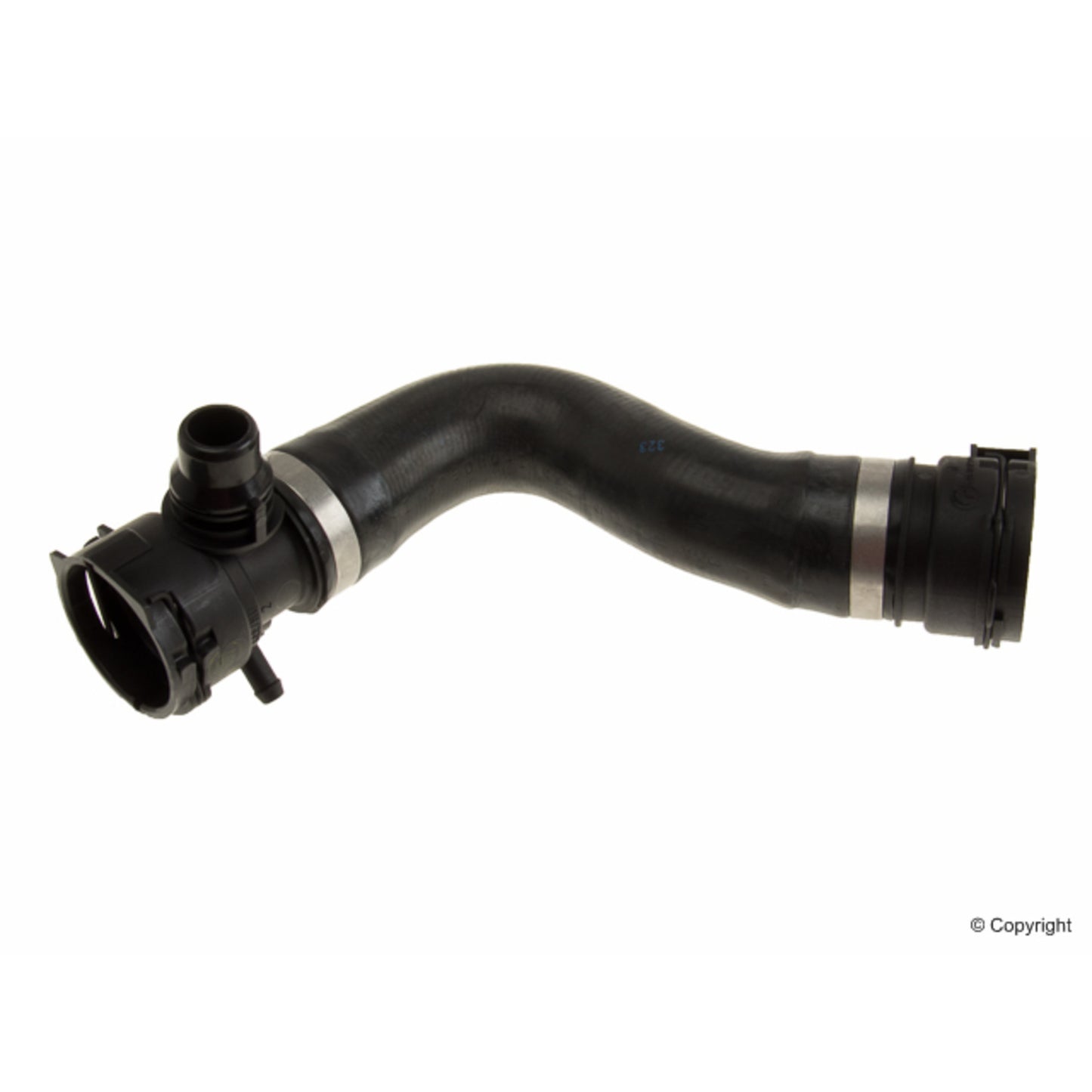 Front View of Upper Radiator Coolant Hose GENUINE 17127540127