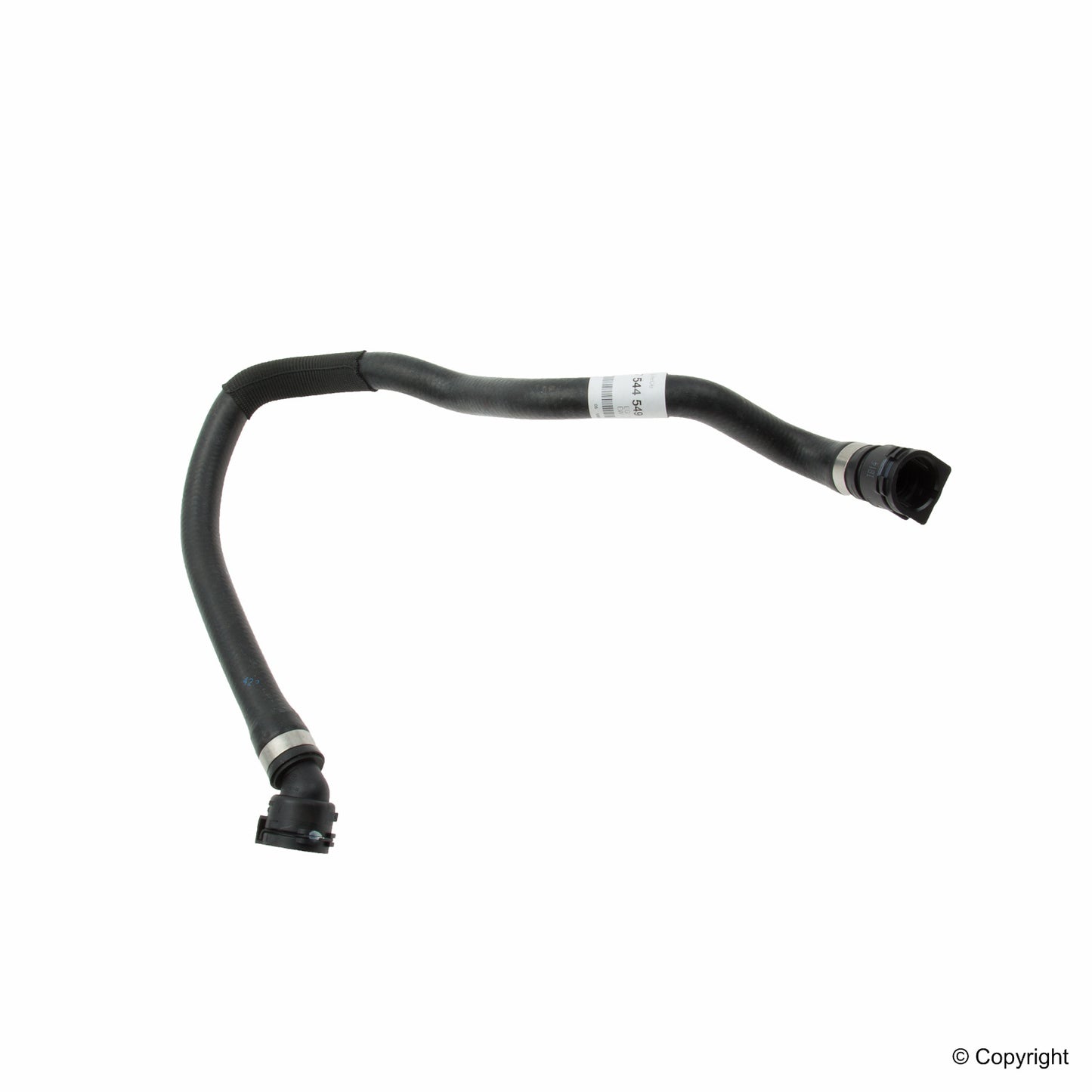 Front View of Radiator Coolant Hose GENUINE 17127544549