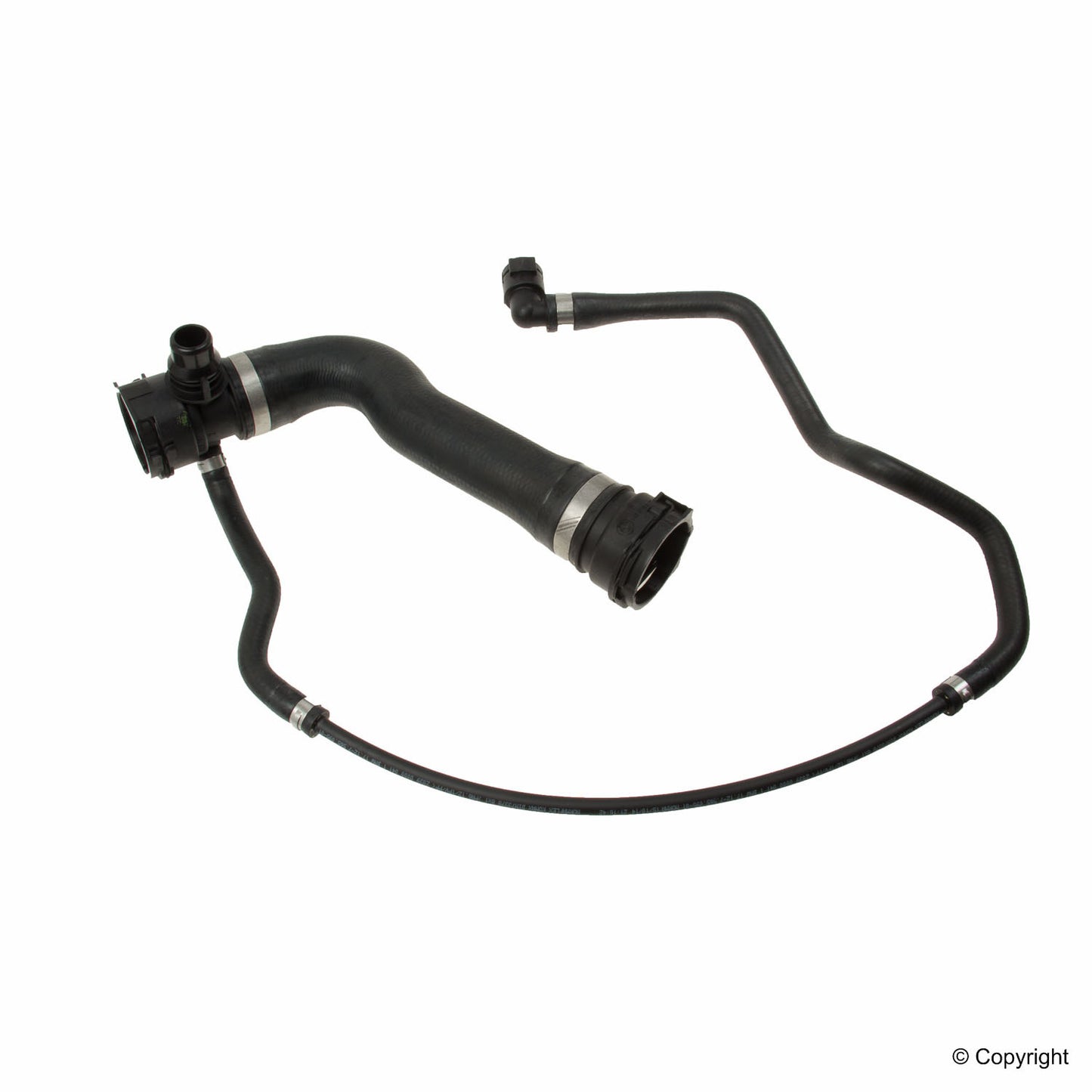 Front View of Upper Radiator Coolant Hose GENUINE 17127560968