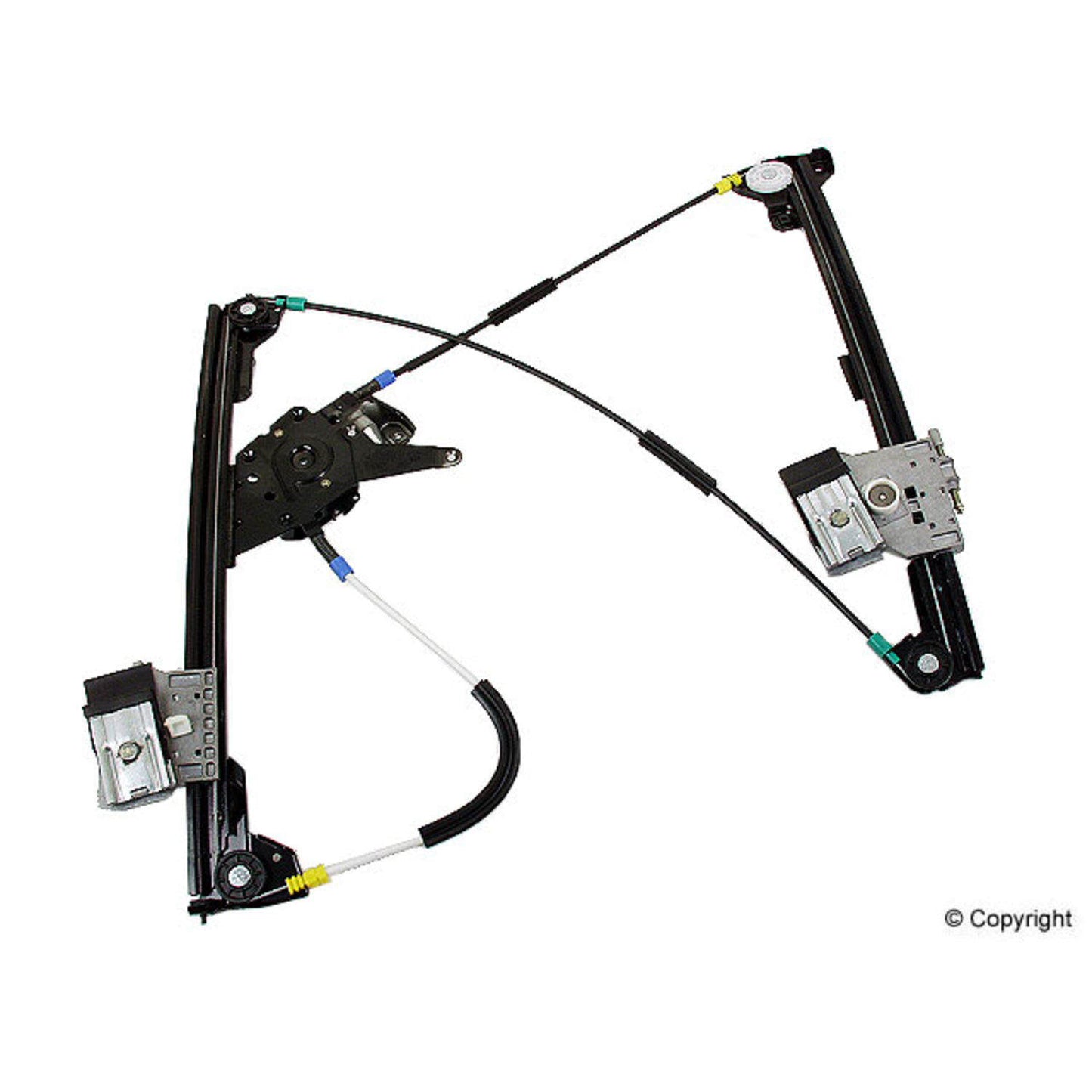 Front View of Front Left Window Regulator GENUINE 1E0837461