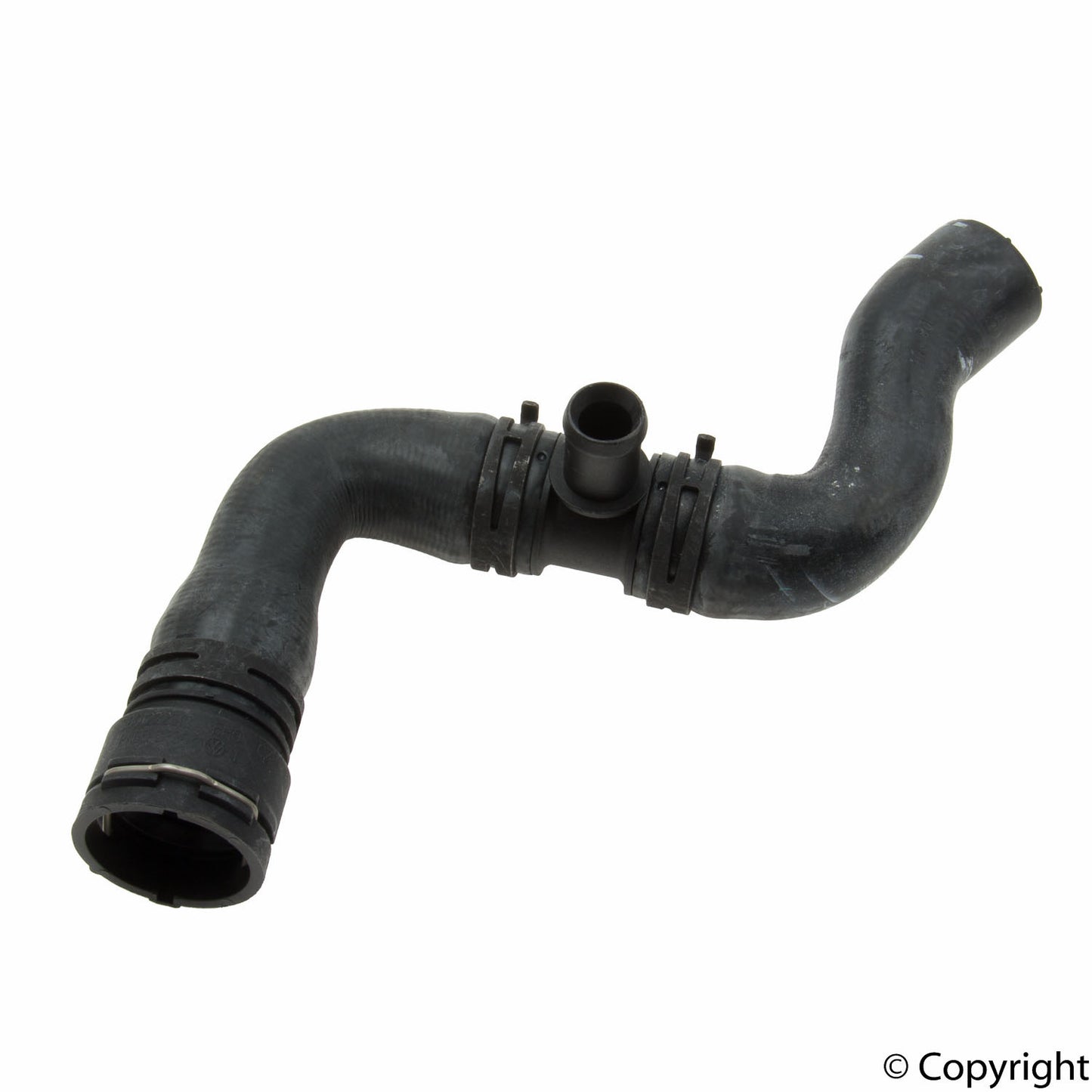 Front View of Upper Radiator Coolant Hose GENUINE 1K0122101DK