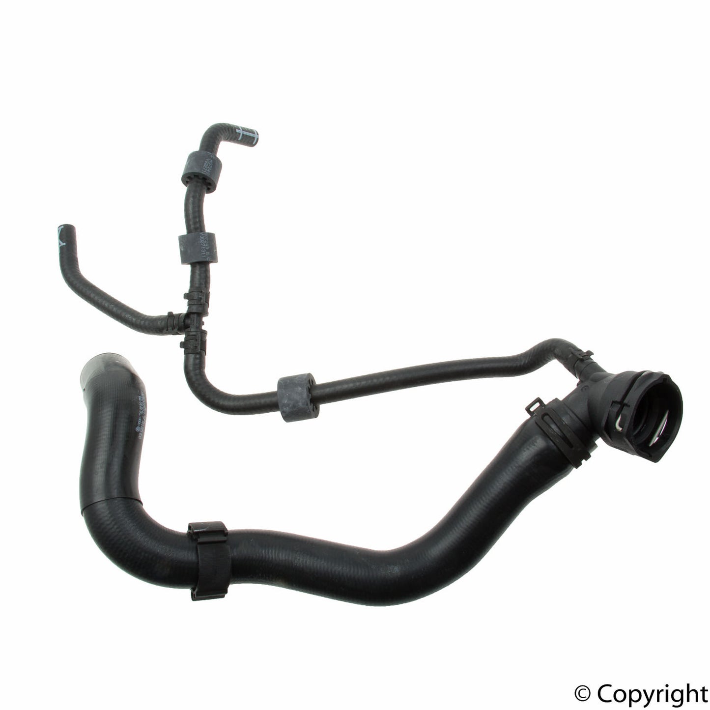 Front View of Upper Radiator Coolant Hose GENUINE 1K0122101JS