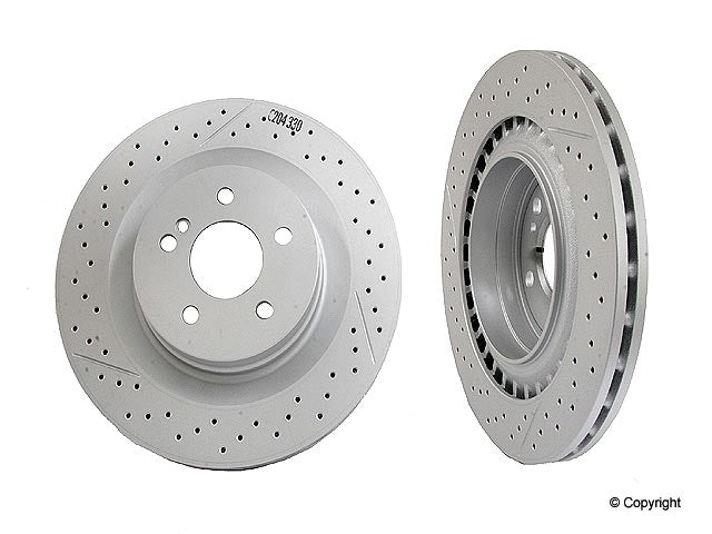 Front View of Rear Disc Brake Rotor GENUINE 2044230412