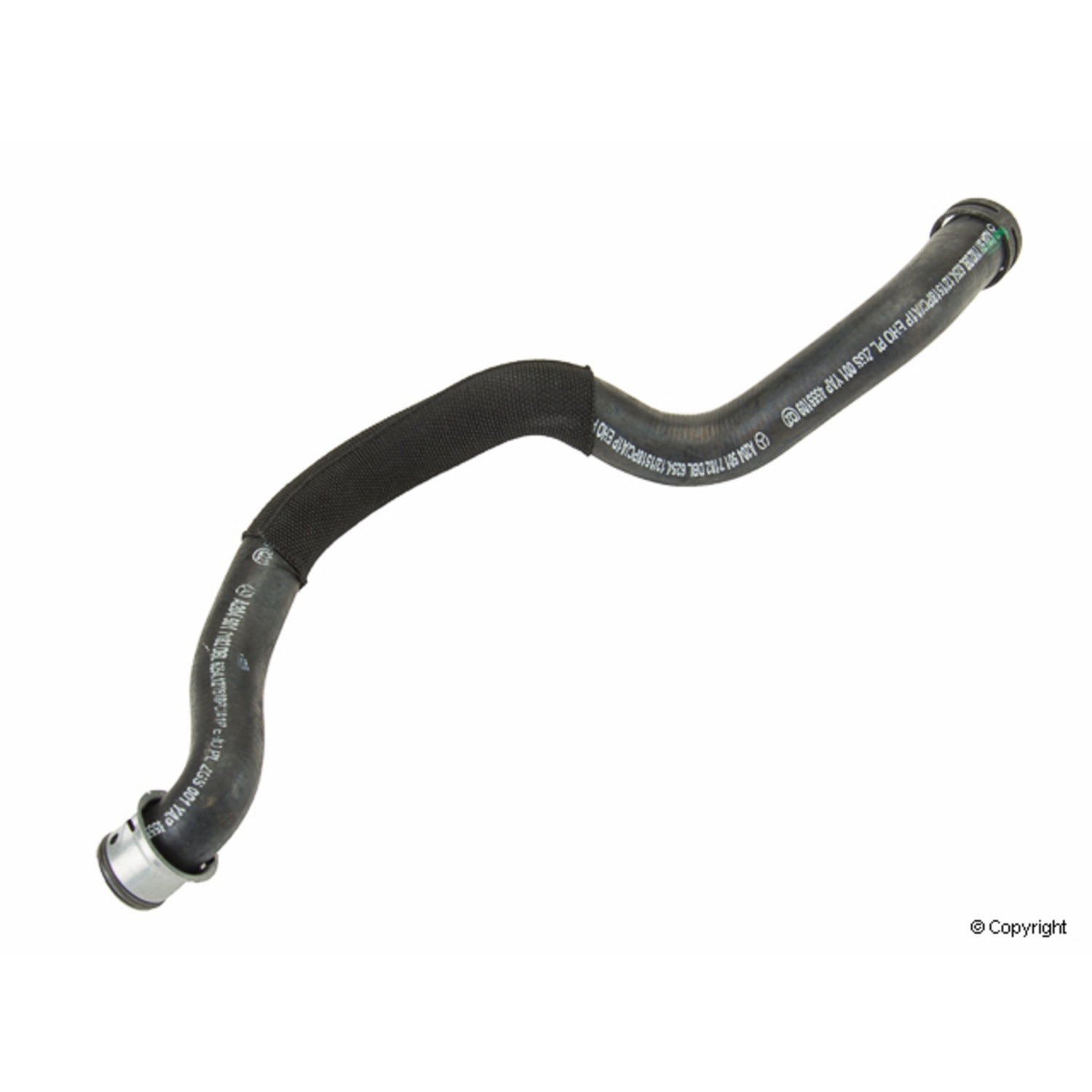 Front View of Right Radiator Coolant Hose GENUINE 2045017182