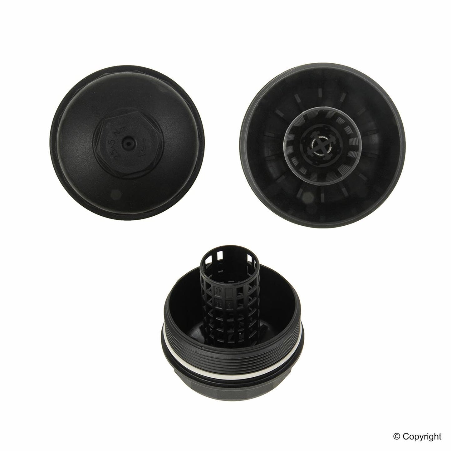 Front View of Engine Oil Filter Cap GENUINE 30677346