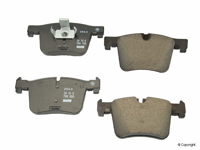 Front View of Front Disc Brake Pad Set GENUINE 34106799801