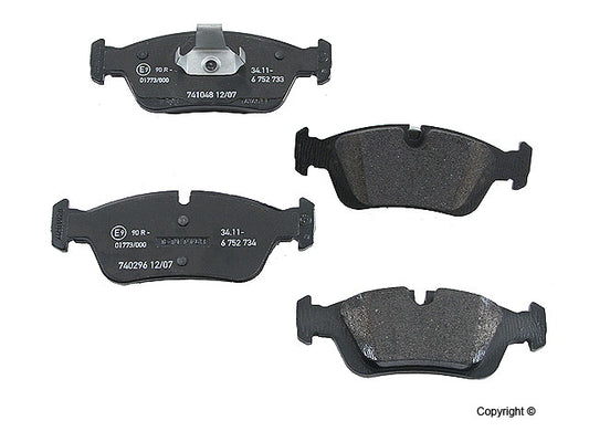 Front View of Front Disc Brake Pad Set GENUINE 34116761244