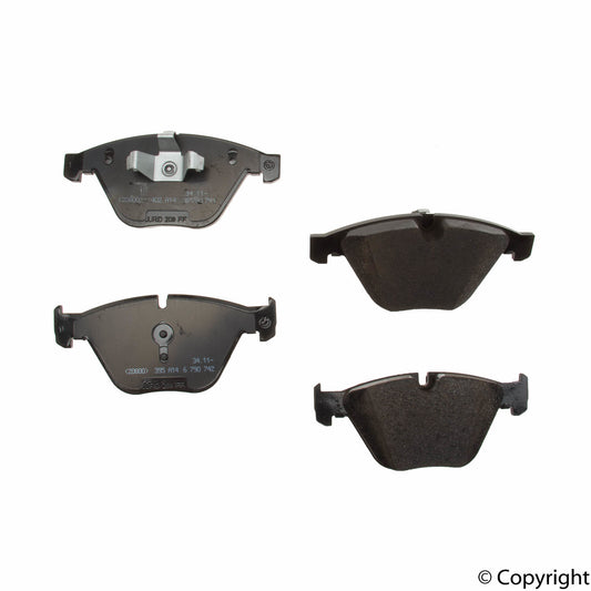 Front View of Front Disc Brake Pad Set GENUINE 34116790759