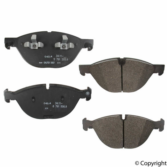 Front View of Front Disc Brake Pad Set GENUINE 34116791514