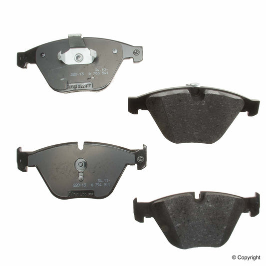 Front View of Front Disc Brake Pad Set GENUINE 34116794917