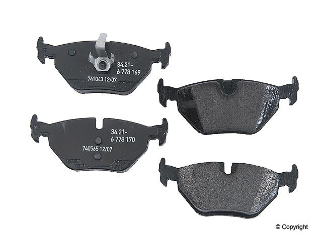 Front View of Rear Disc Brake Pad Set GENUINE 34216778168