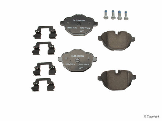 Front View of Rear Disc Brake Pad Set GENUINE 34216862202