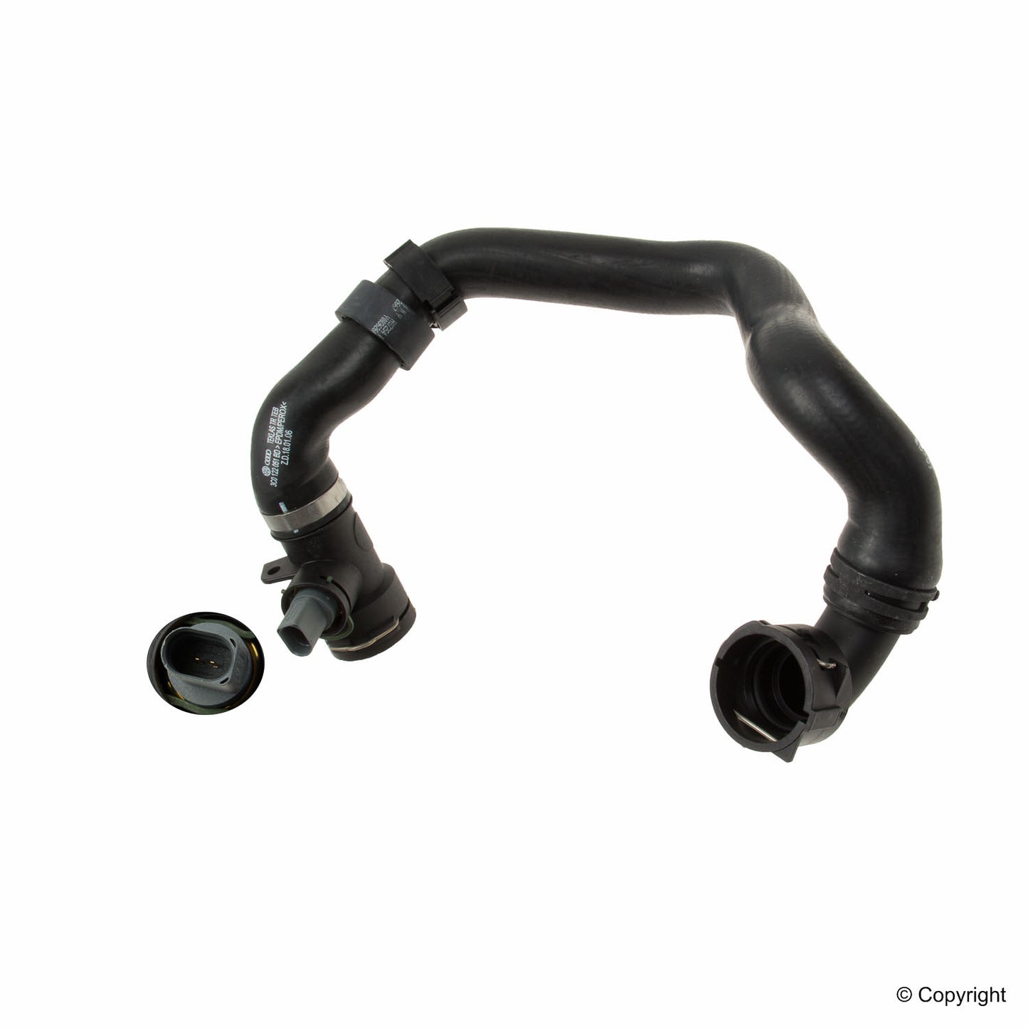 Front View of Radiator Coolant Hose GENUINE 3C0122051BD