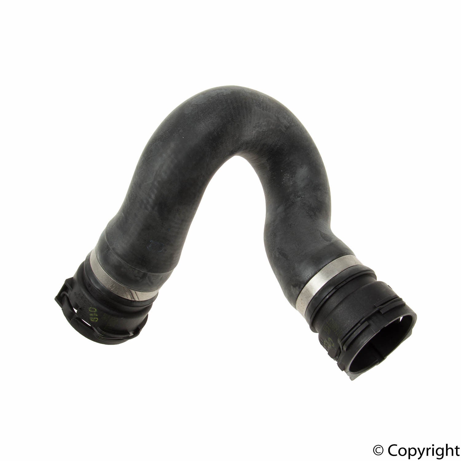 Front View of Upper Radiator Coolant Hose GENUINE 4G0122101