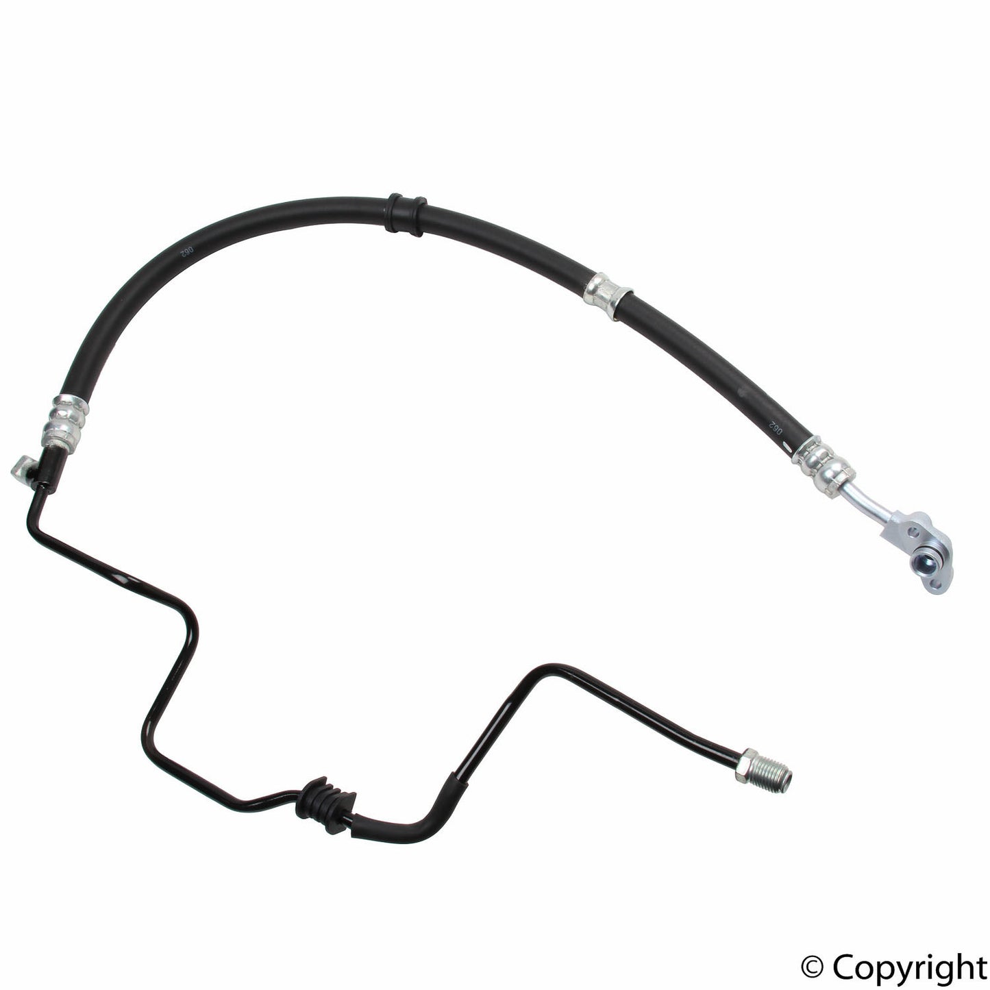 Front View of Power Steering Pressure Hose GENUINE 53713-S9V-A01