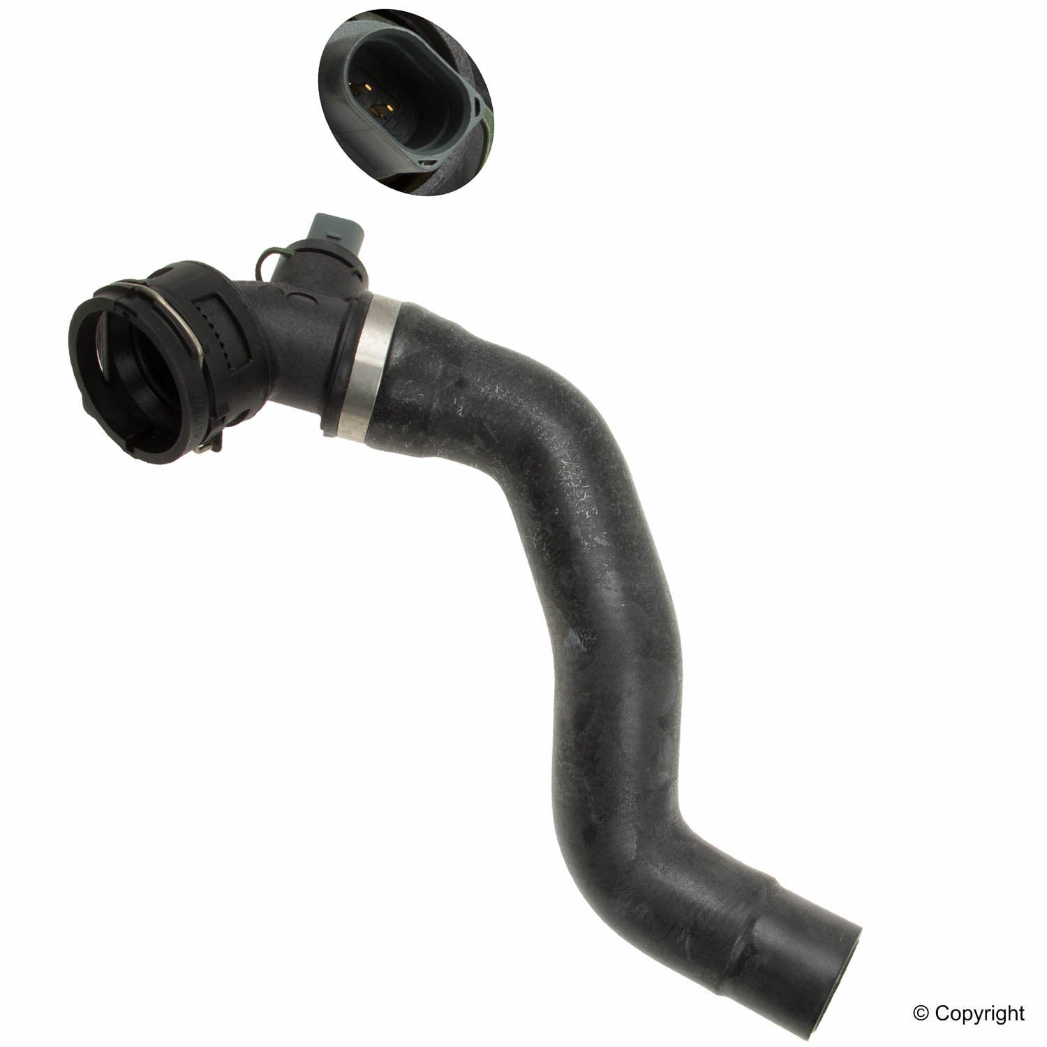 Front View of Radiator Coolant Hose GENUINE 7L0122051D