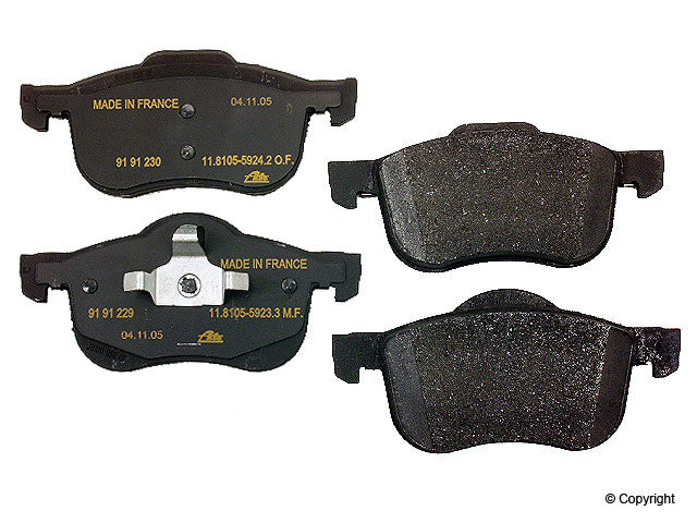 Front View of Front Disc Brake Pad Set GENUINE 8634921