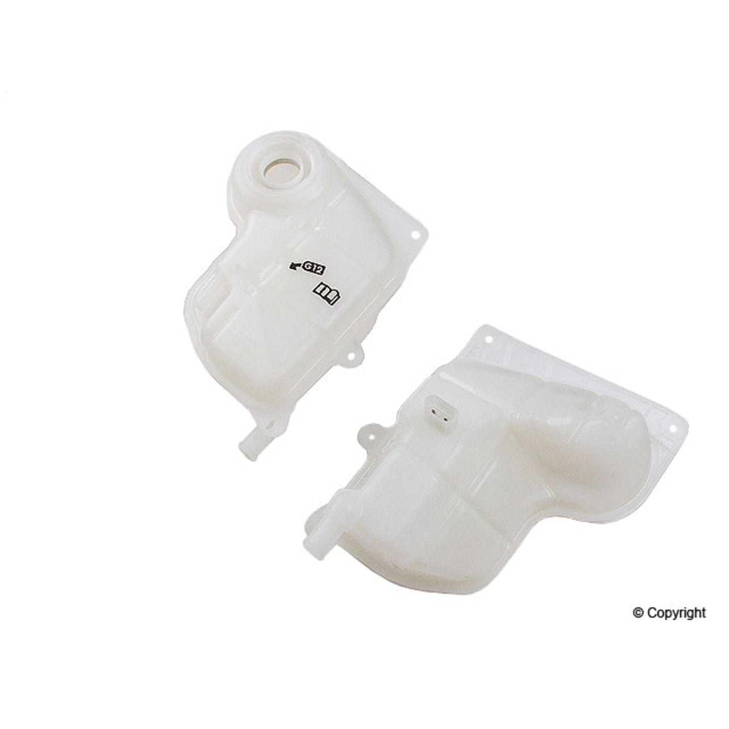 Front View of Engine Coolant Reservoir GENUINE 8D0121403L