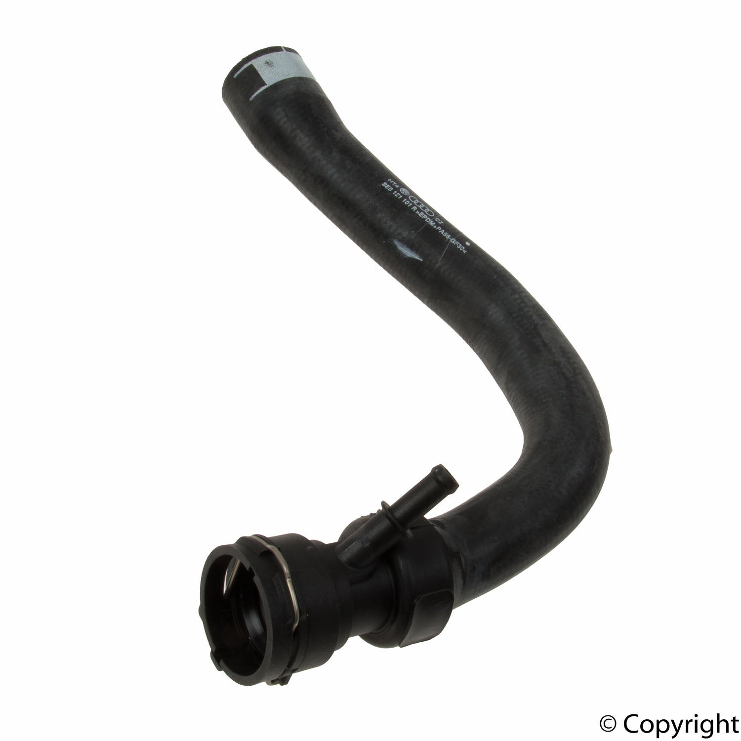 Front View of Upper Radiator Coolant Hose GENUINE 8E0121101R