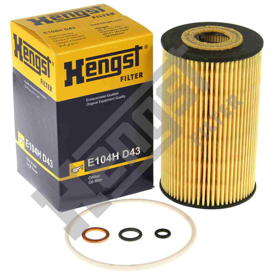 Top View of Engine Oil Filter HENGST E104HD43