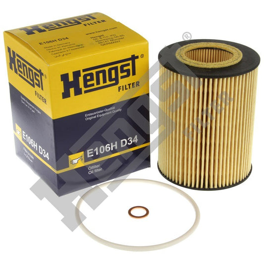 Top View of Engine Oil Filter HENGST E106HD34