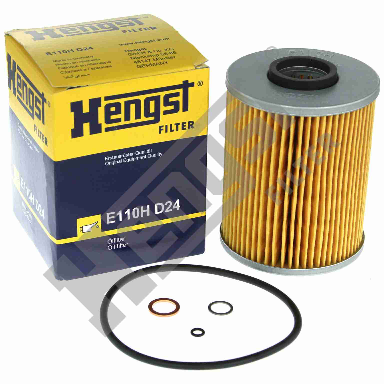 Top View of Engine Oil Filter HENGST E110HD24