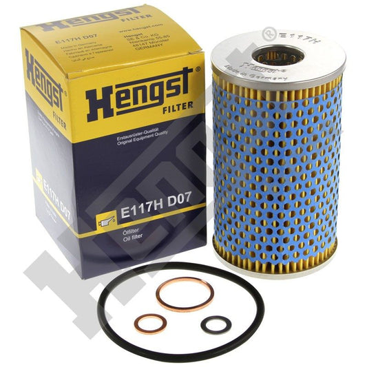 Top View of Engine Oil Filter HENGST E117HD07