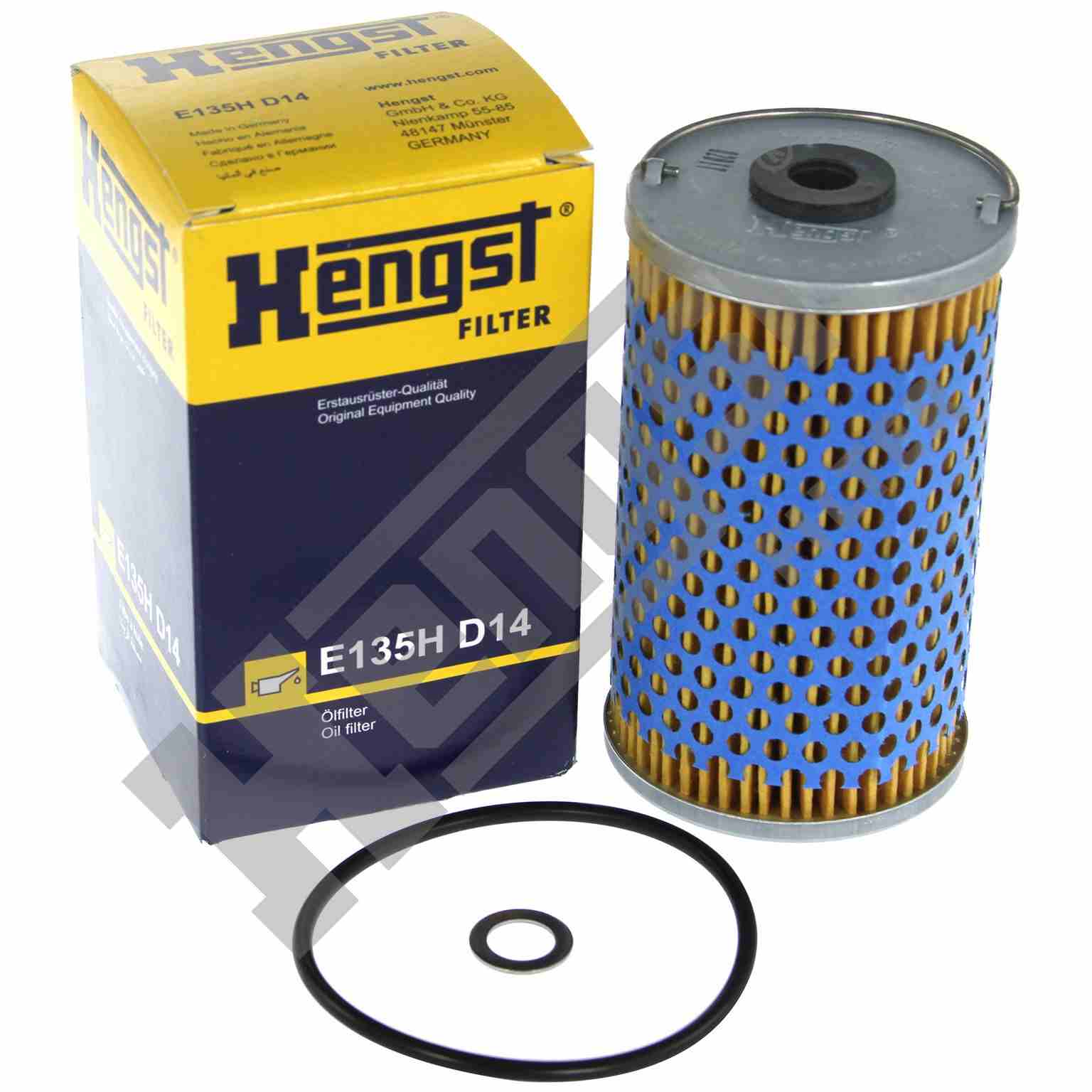 Top View of Engine Oil Filter HENGST E135HD14