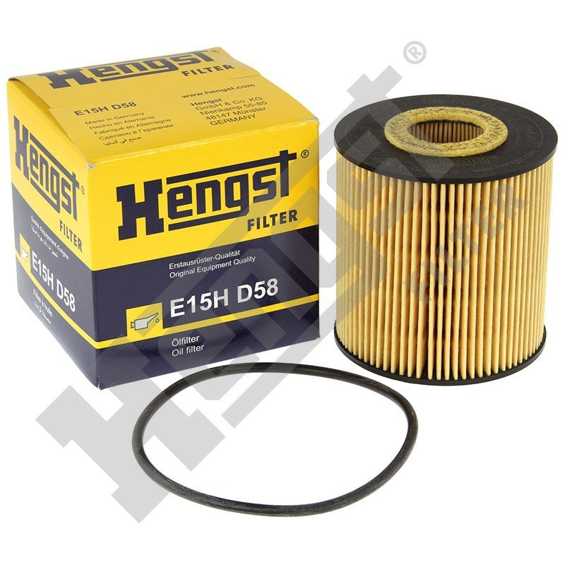 Top View of Engine Oil Filter HENGST E15HD58