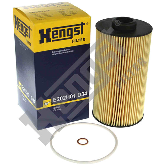 Top View of Engine Oil Filter HENGST E202H01D34