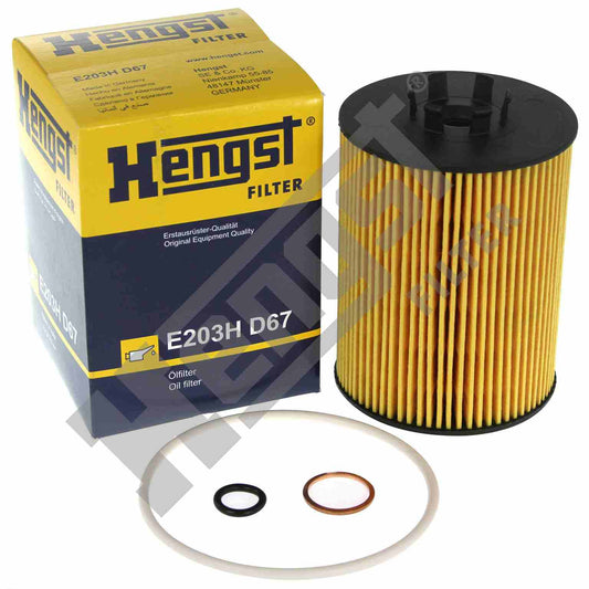 Top View of Engine Oil Filter HENGST E203HD67