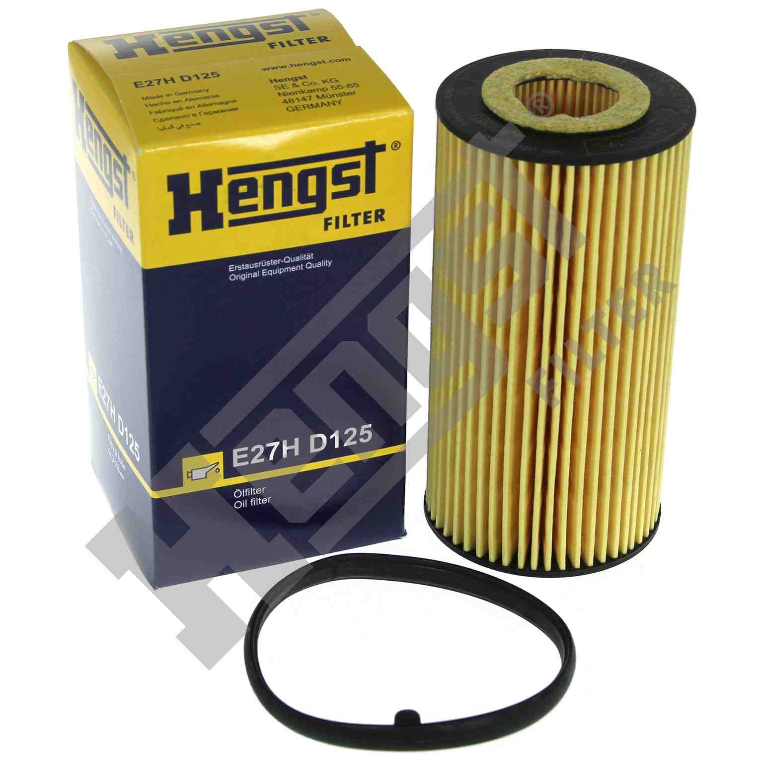 Top View of Engine Oil Filter HENGST E27HD125