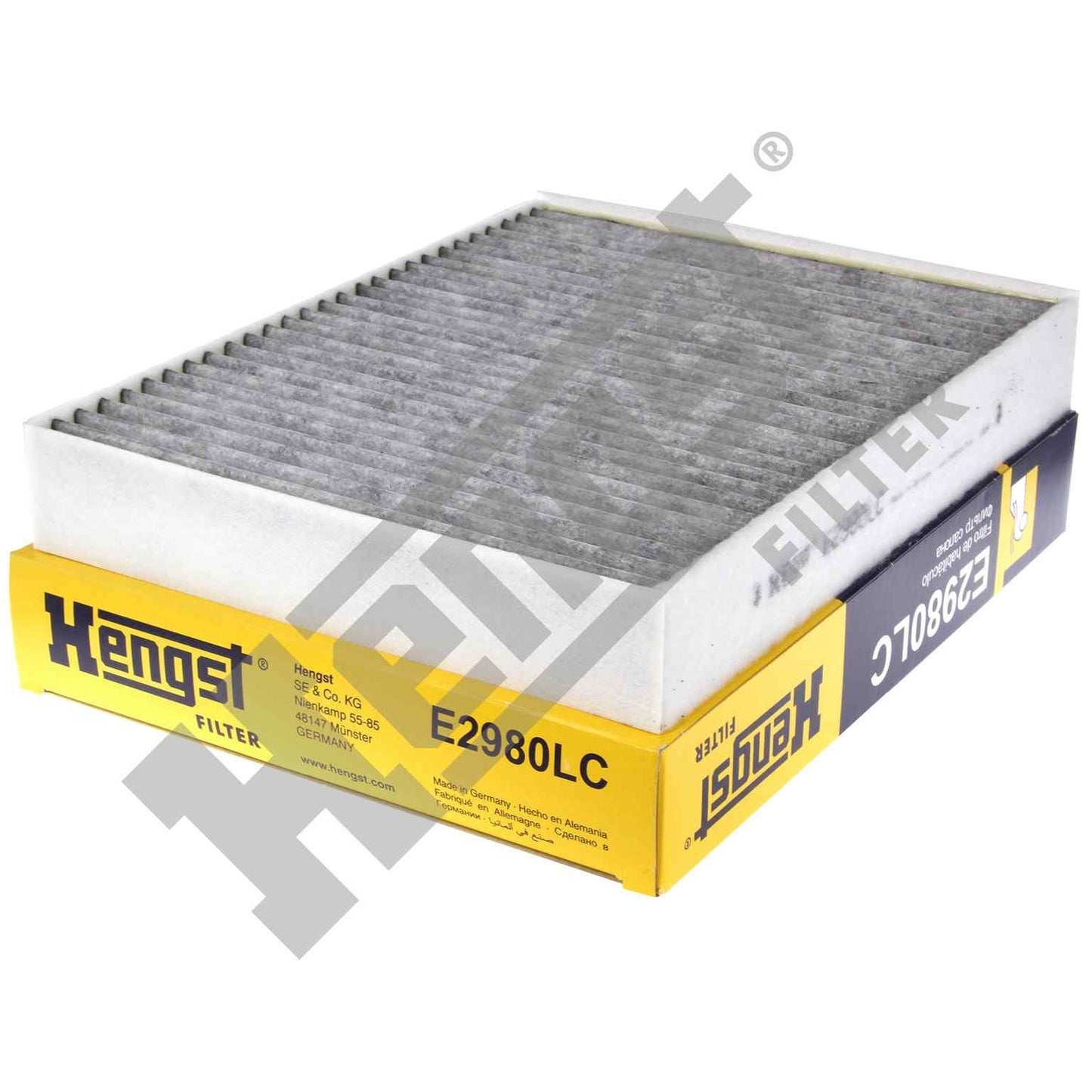 Top View of Cabin Air Filter HENGST E2980LC