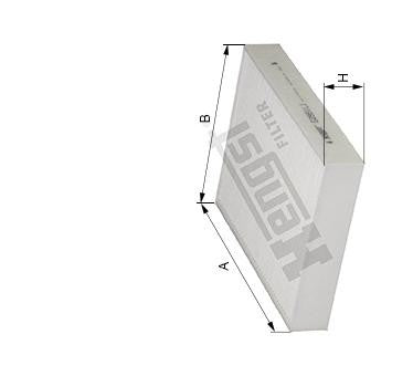 Top View of Cabin Air Filter HENGST E2991LI