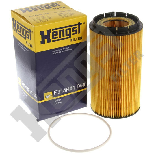 Top View of Engine Oil Filter HENGST E314H01D58