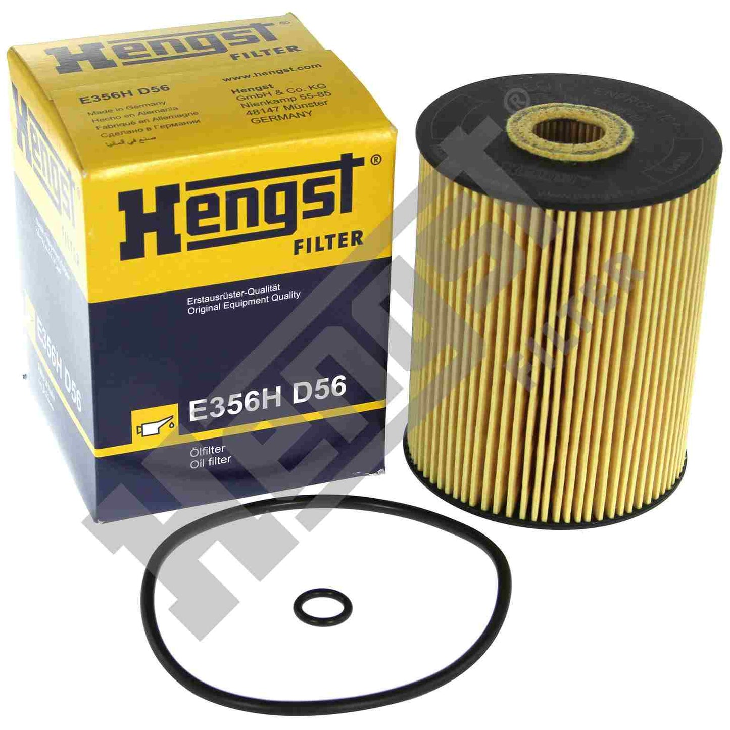 Front View of Engine Oil Filter HENGST E356HD56