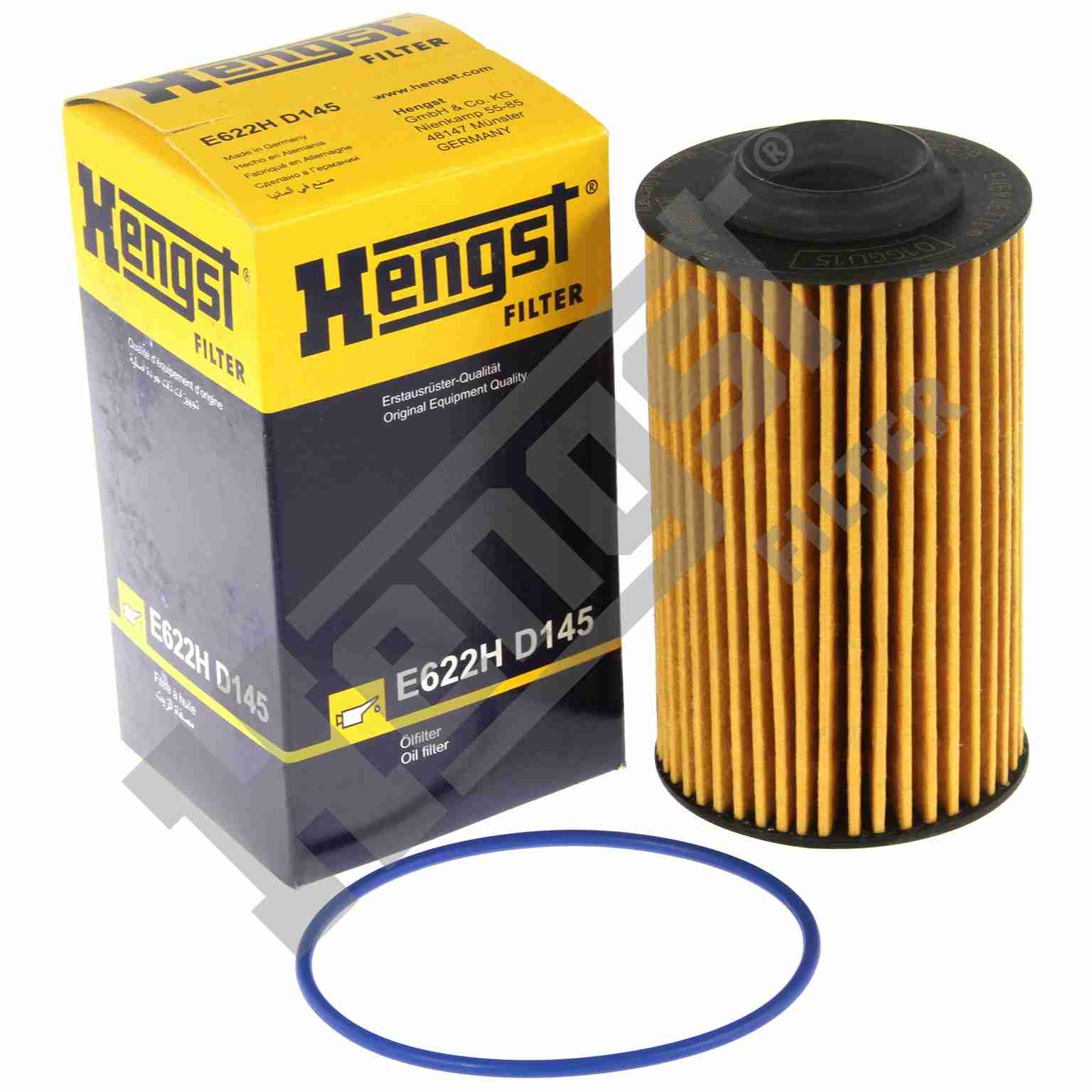 Top View of Engine Oil Filter HENGST E622HD145