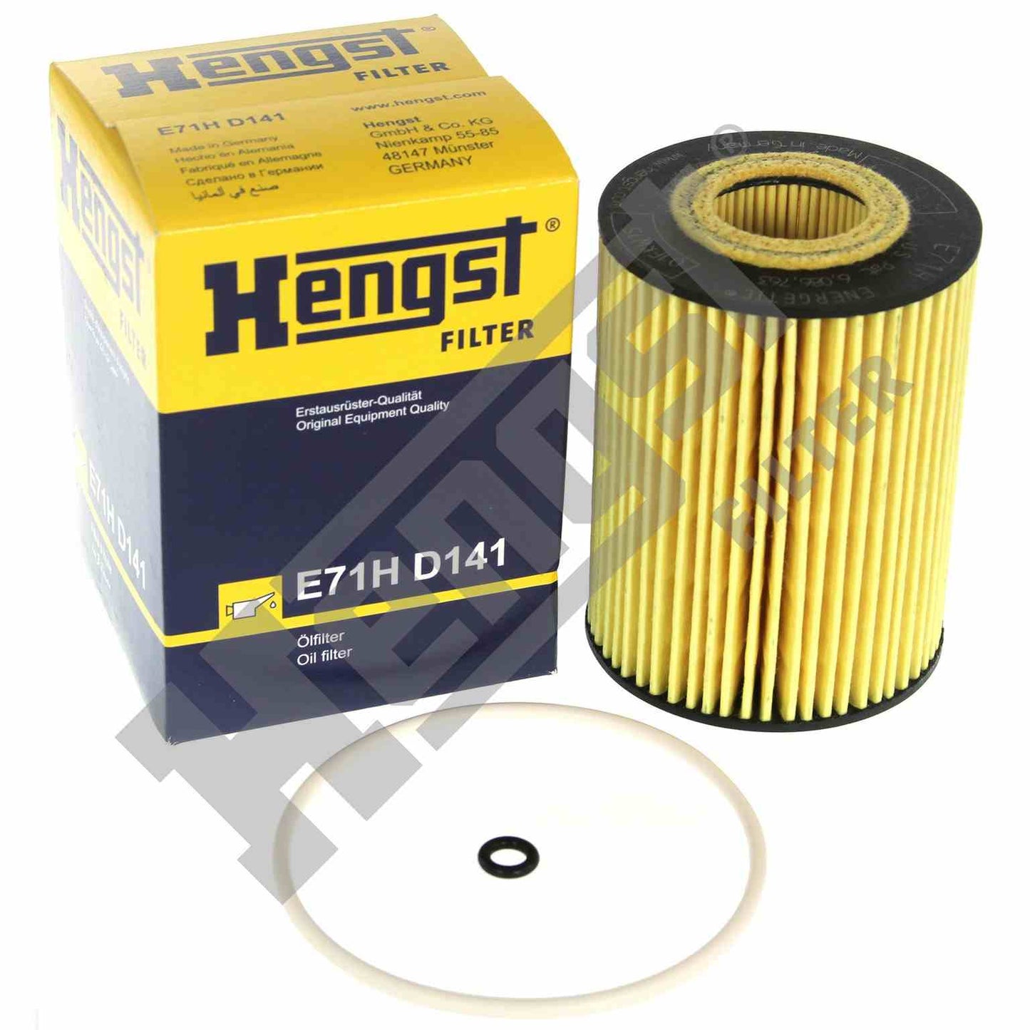 Top View of Engine Oil Filter HENGST E71HD141