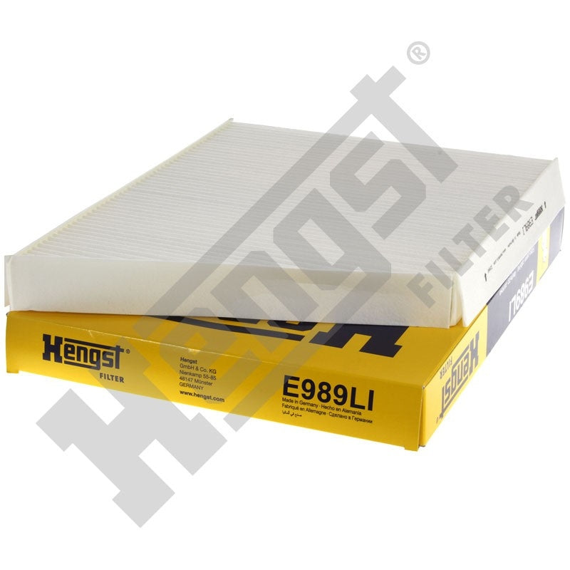 Front View of Cabin Air Filter HENGST E989LI