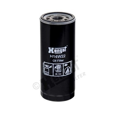 Top View of Engine Oil Filter HENGST H14W22