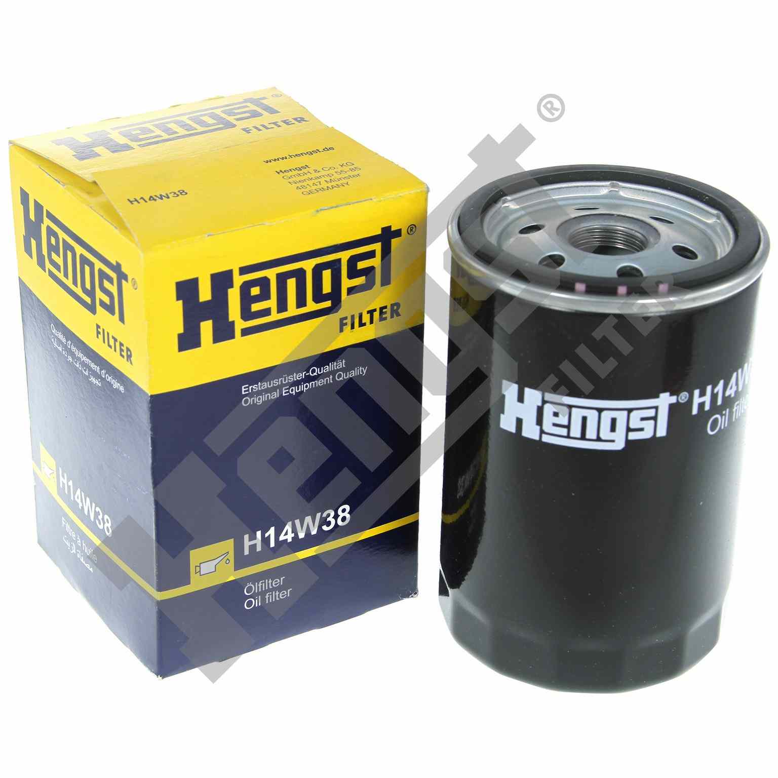 Top View of Engine Oil Filter HENGST H14W38