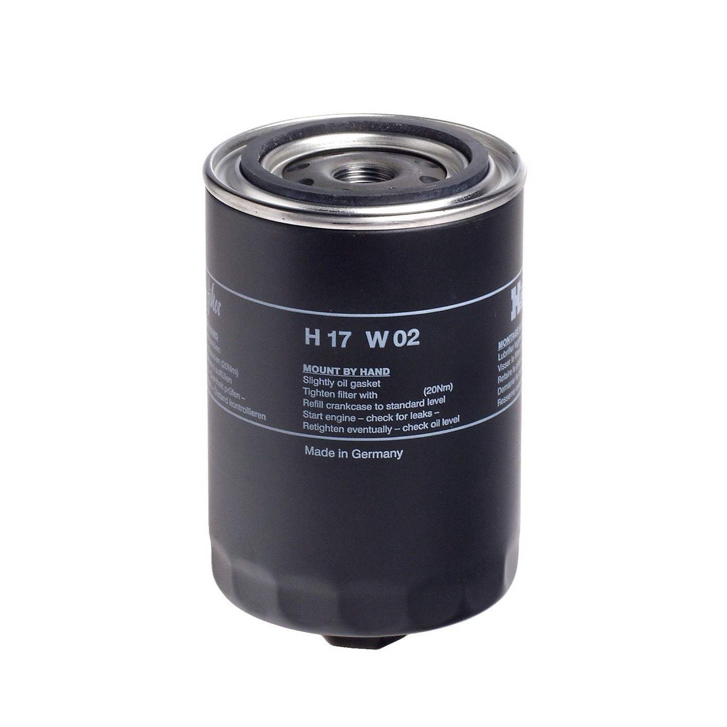 Front View of Engine Oil Filter HENGST H17W02