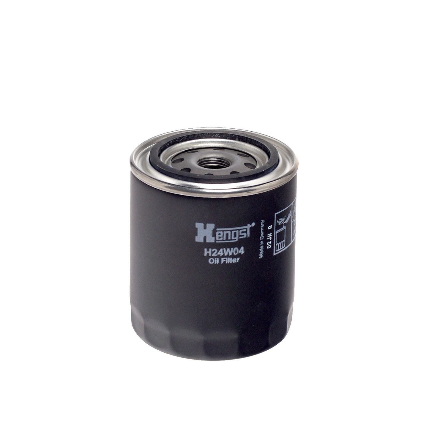 Front View of Engine Oil Filter HENGST H24W04