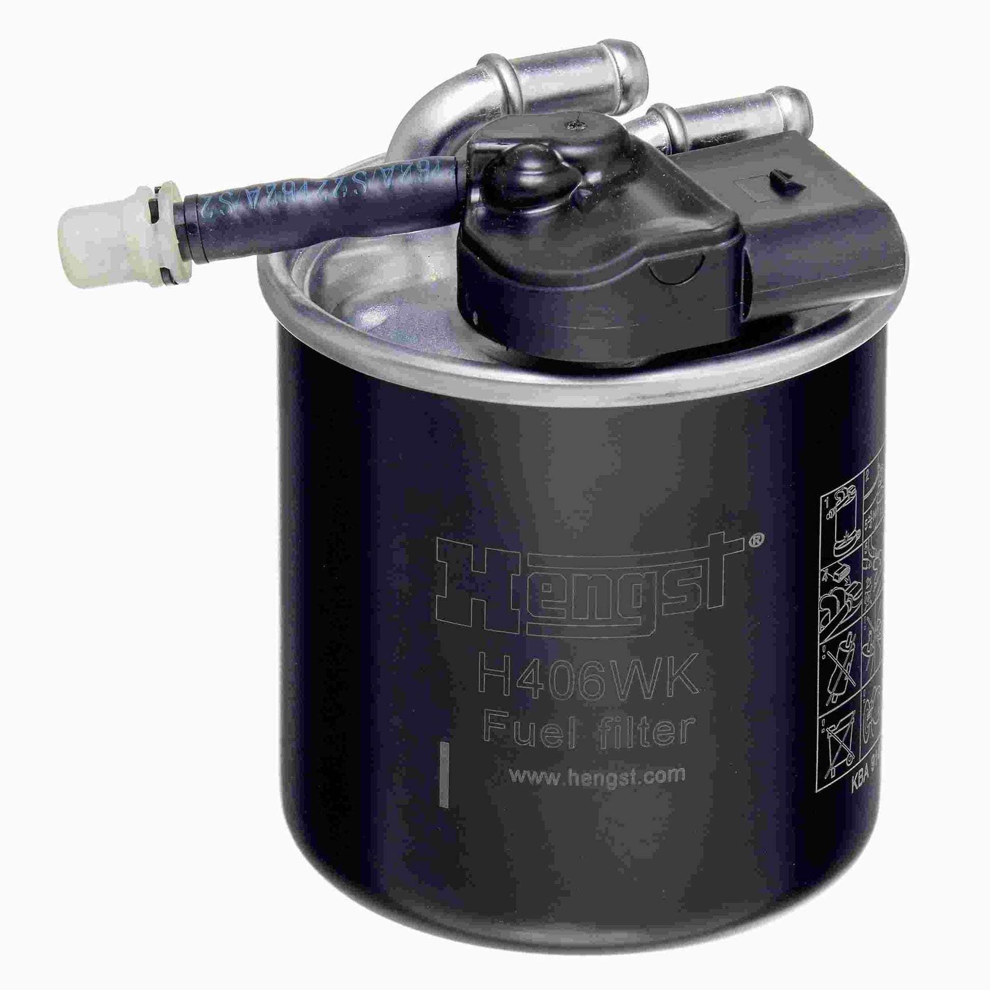 Front View of Fuel Filter HENGST H406WK