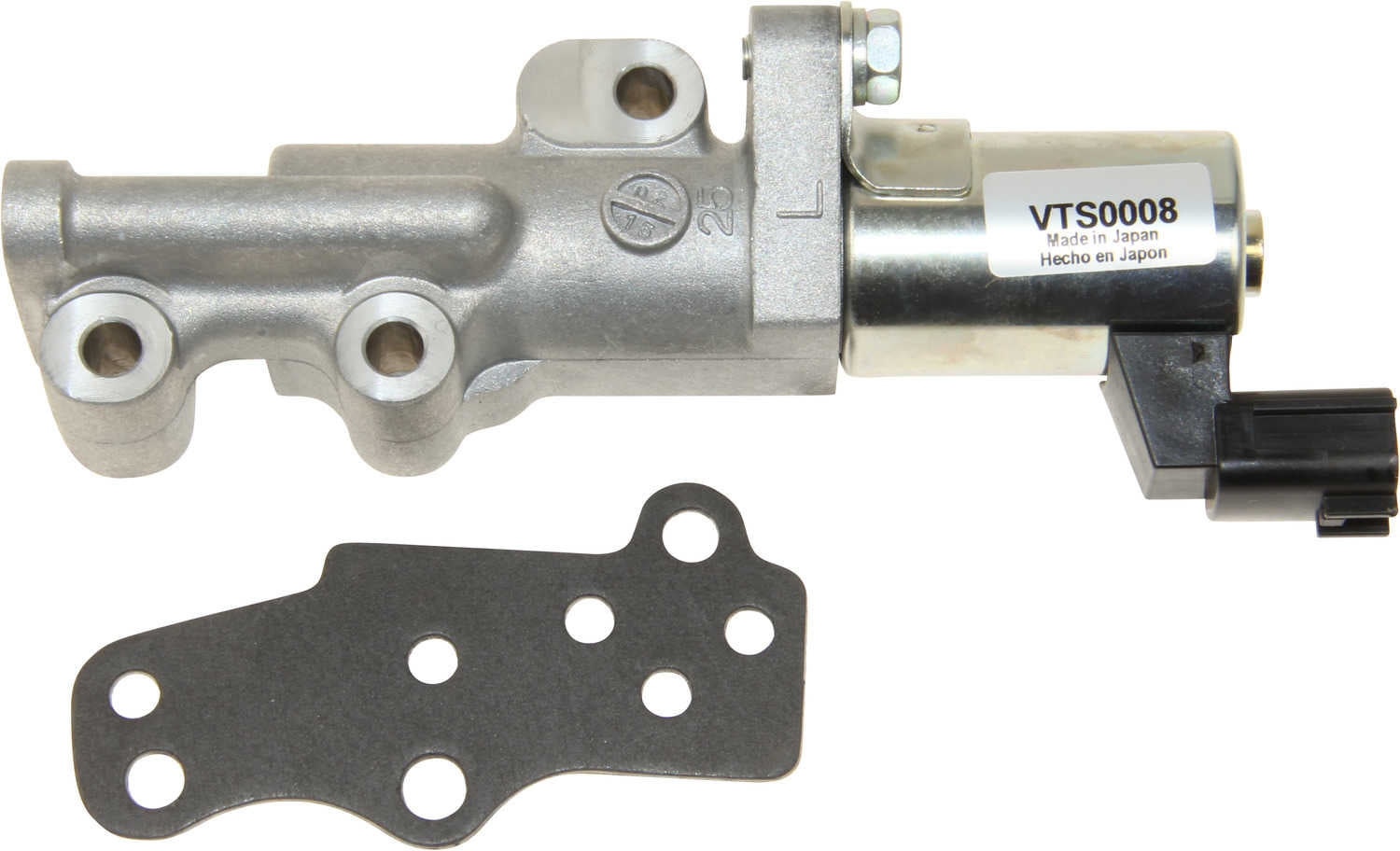 Angle View of Left Engine Variable Valve Timing (VVT) Solenoid HITACHI VTS0008