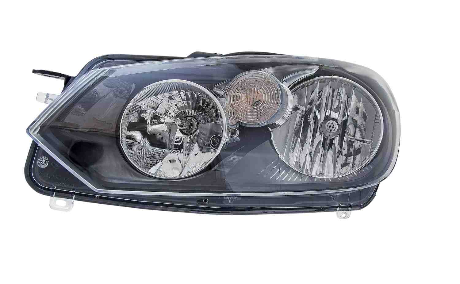 Front View of Front Left Headlight Assembly HELLA 009901251