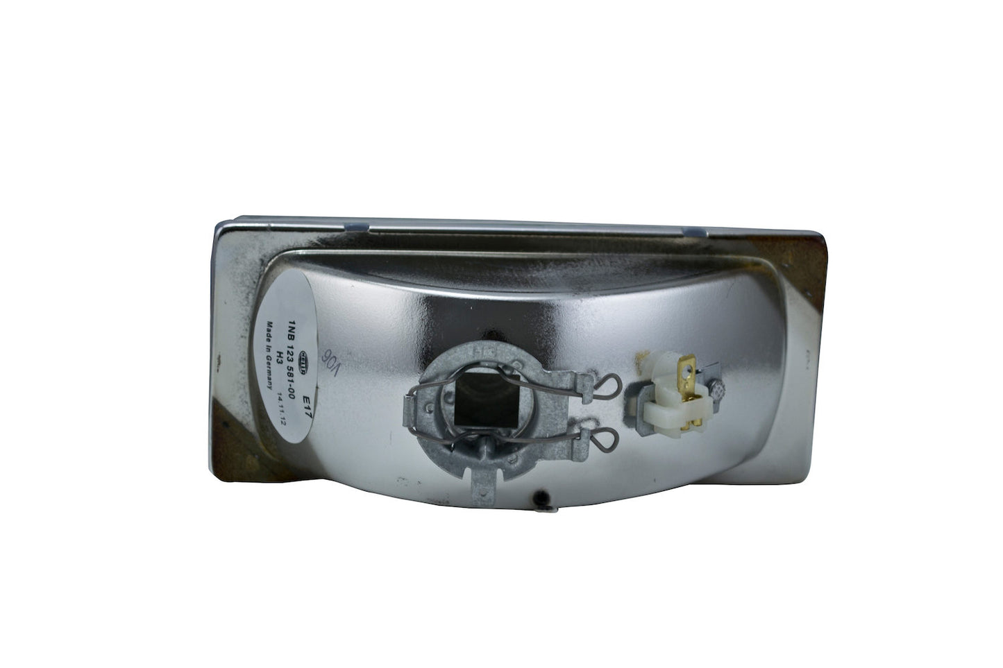 Bottom View of Front Left Fog Light Lens HELLA 123581001