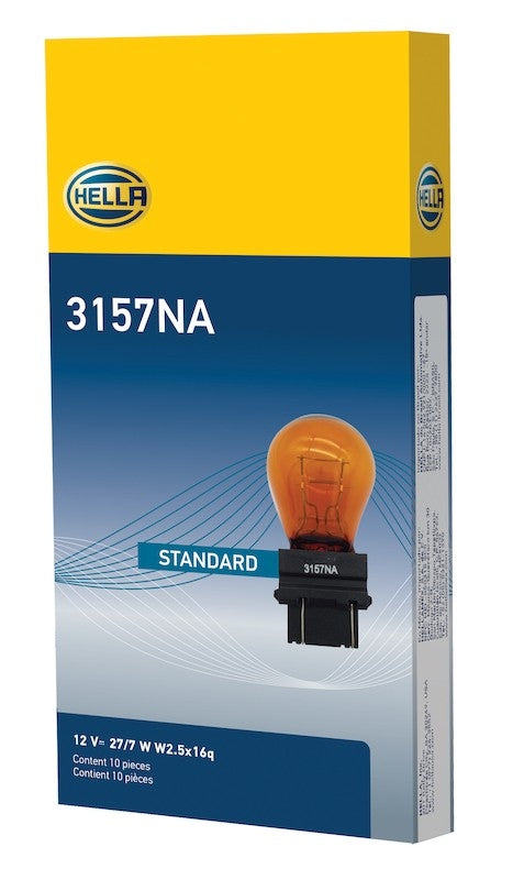 Package View of Cornering Light Bulb HELLA 3157NA