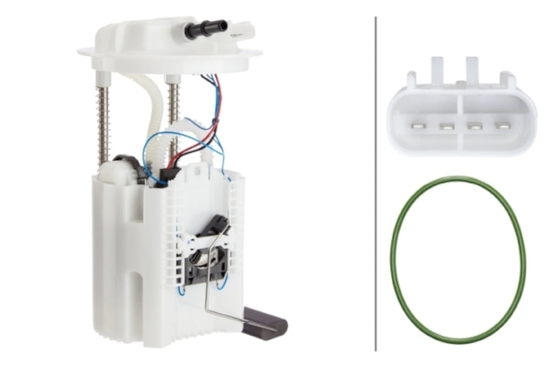 Front View of Fuel Pump and Sender Assembly HELLA 358300901